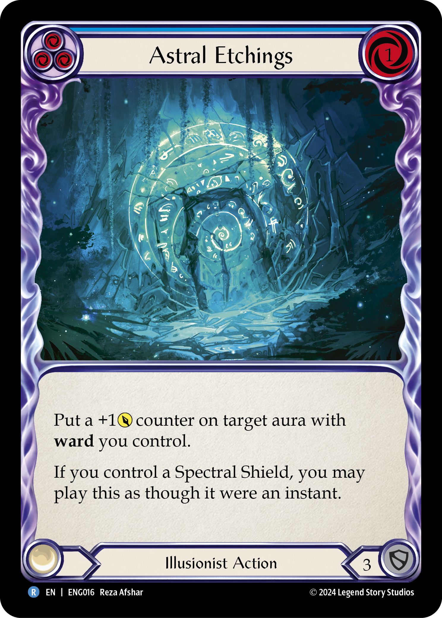 Image of the card for Astral Etchings (Blue)