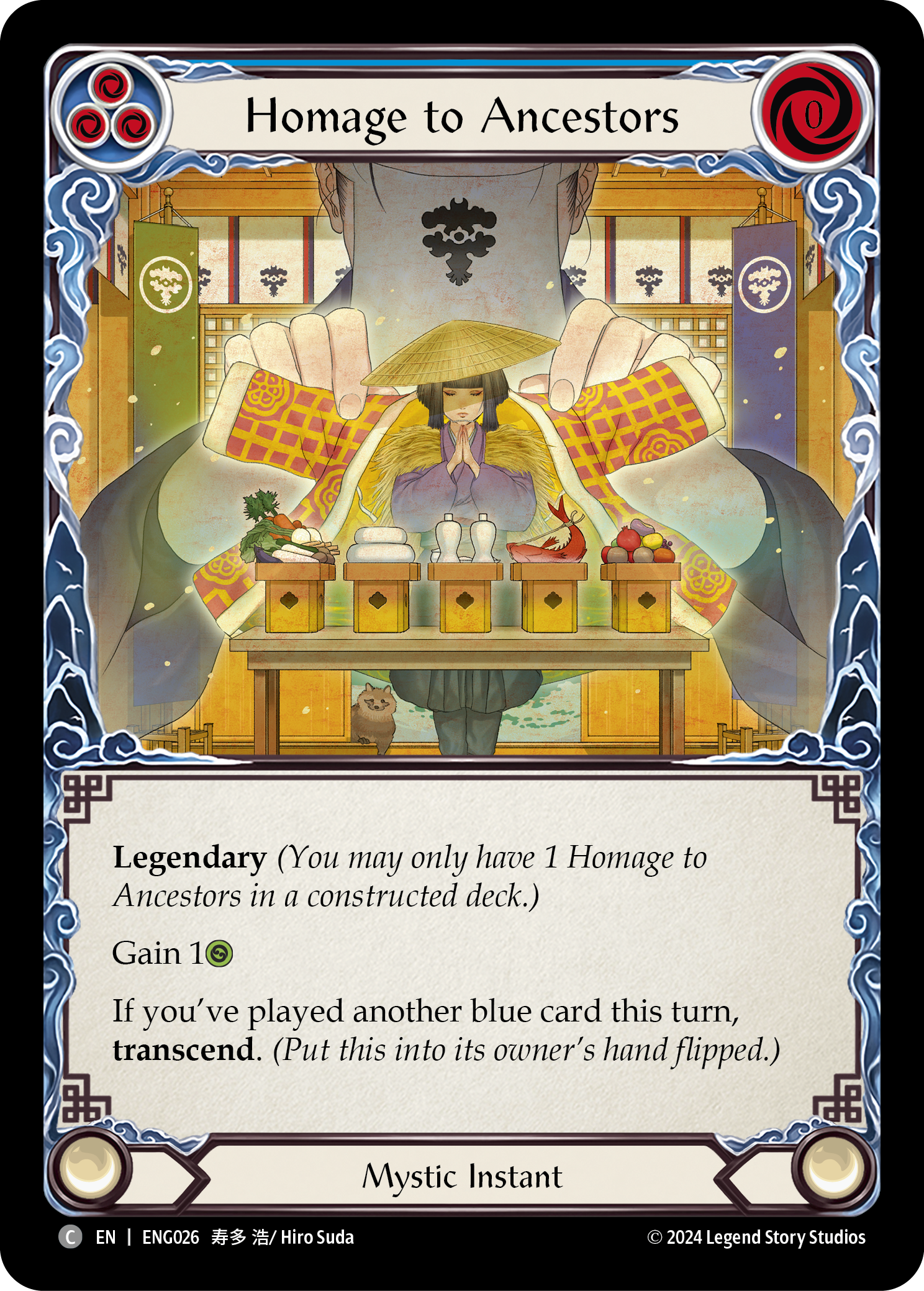 Image of the card for Homage to Ancestors (Blue)