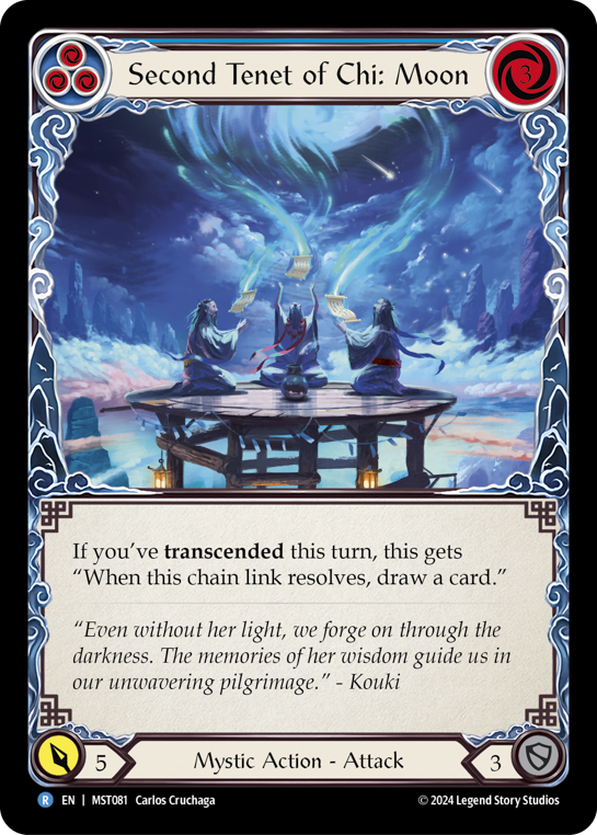 Card image of Second Tenet of Chi: Moon (Blue)