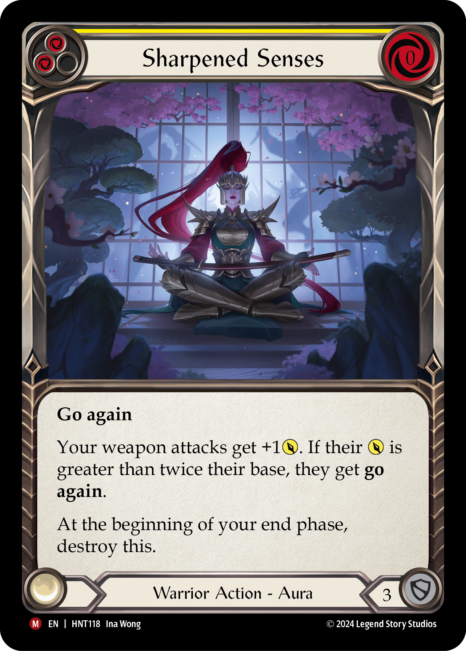 Card image of Sharpened Senses (Yellow)