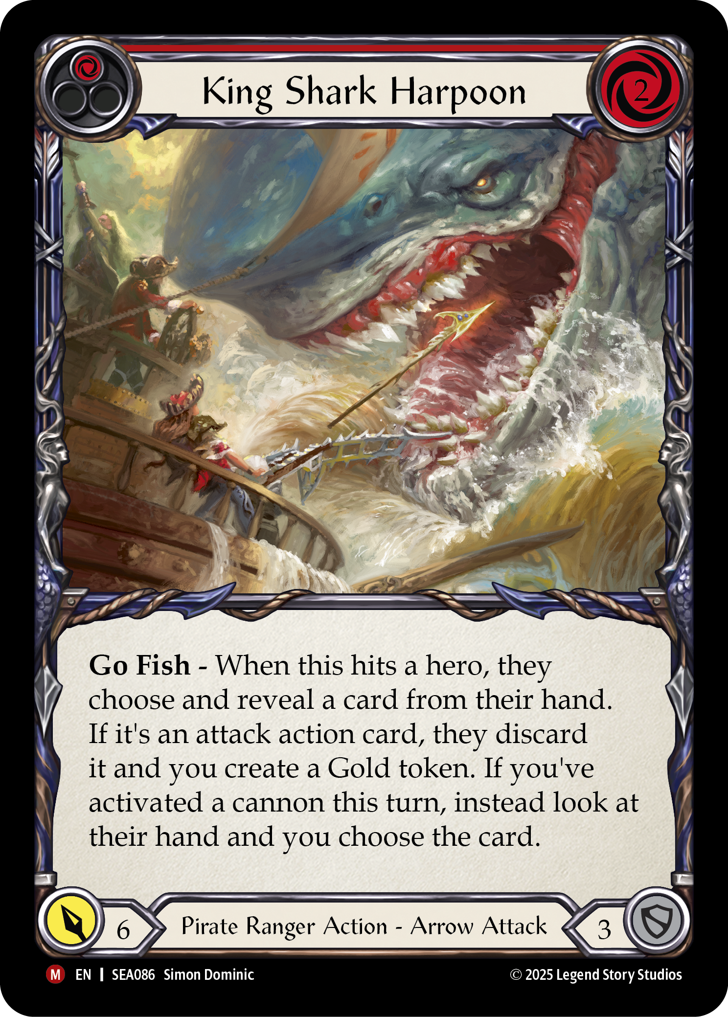 Card image of King Shark Harpoon (Red)