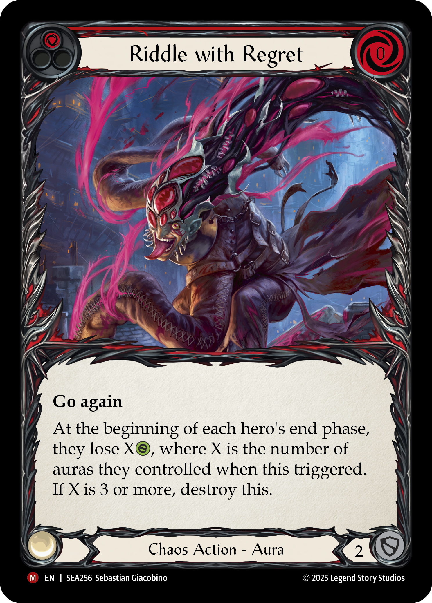 Card image of Riddle with Regret (Red)