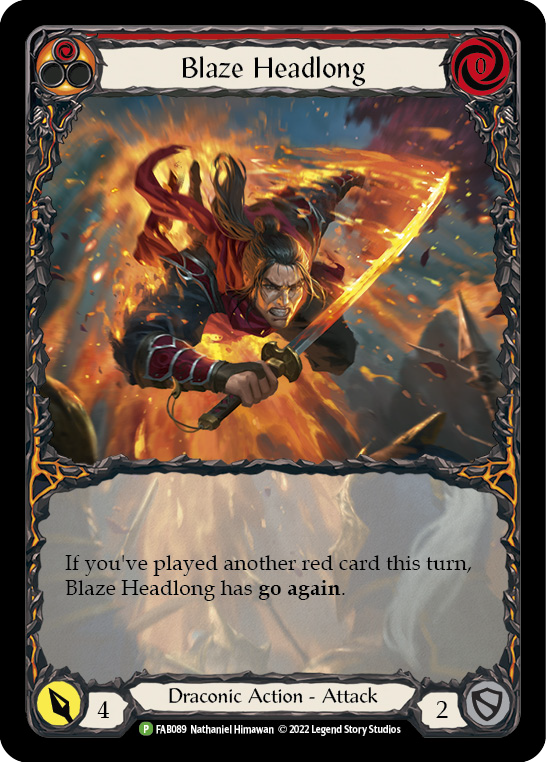 Card image of Blaze Headlong (Red)