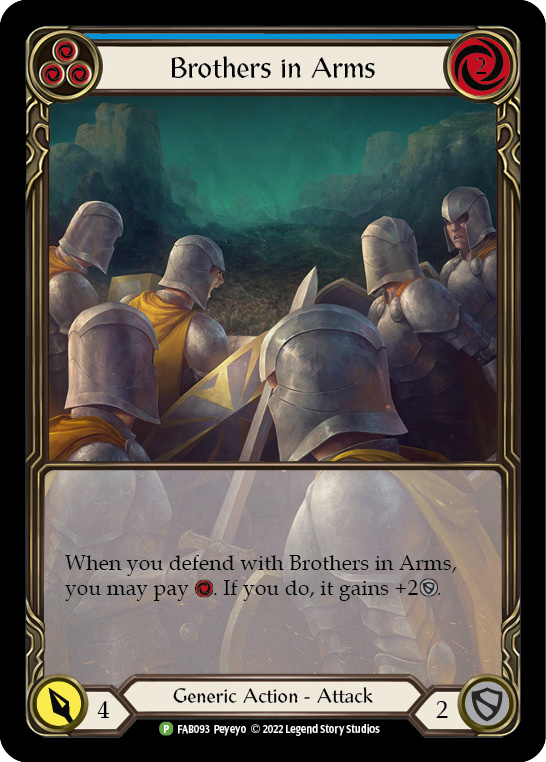 Image of the card for Brothers in Arms (Blue)