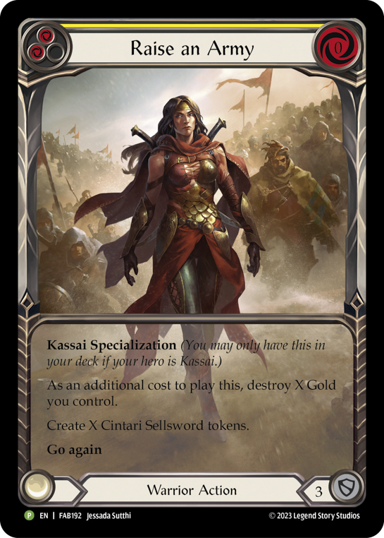 Card image of Raise an Army (Yellow)
