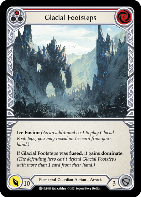 Card image of Glacial Footsteps (Red)