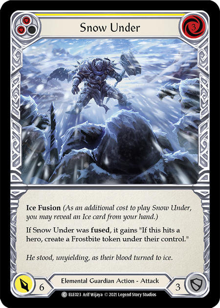 Image of the card for Snow Under (Yellow)