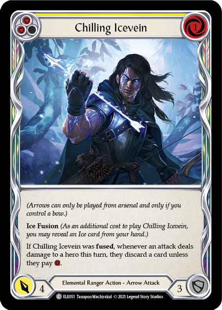 Image of the card for Chilling Icevein (Yellow)