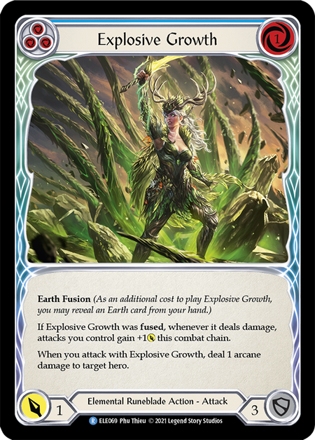 Image of the card for Explosive Growth (Blue)