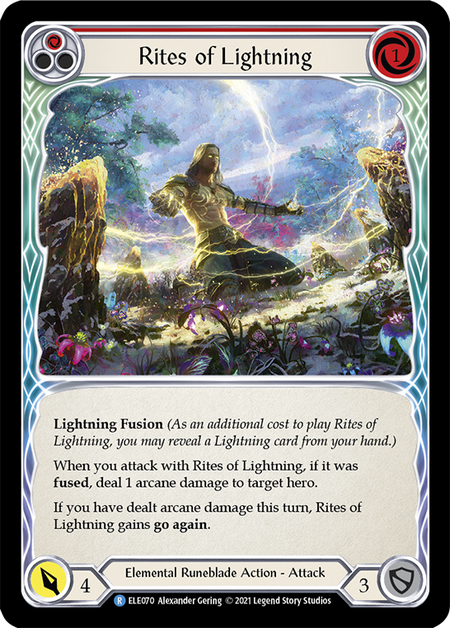 Image of the card for Rites of Lightning (Red)