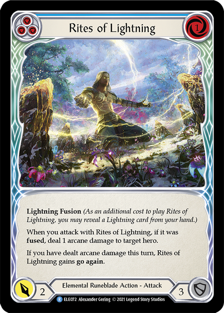 Image of the card for Rites of Lightning (Blue)