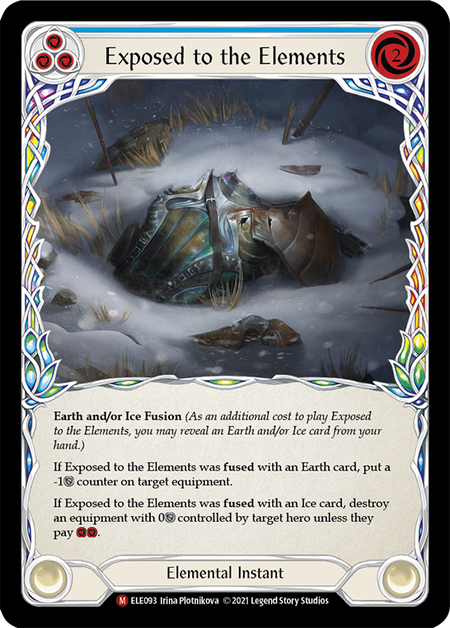 Image of the card for Exposed to the Elements (Blue)