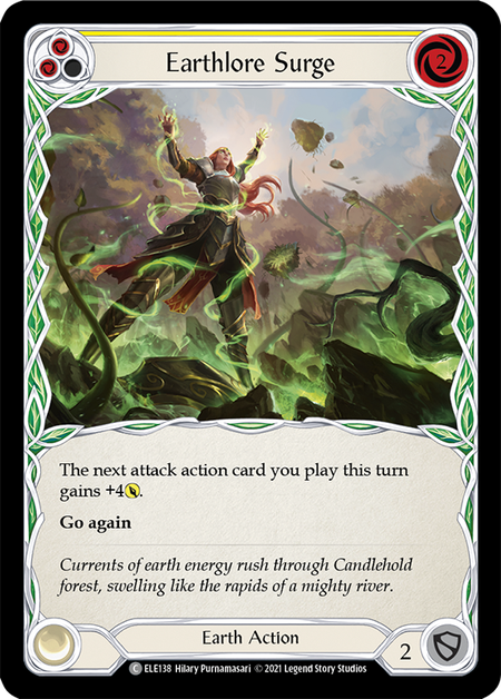 Image of the card for Earthlore Surge (Yellow)
