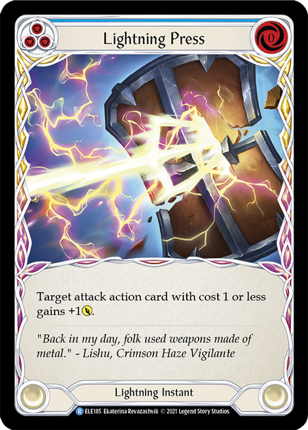 Card image of Lightning Press (Blue)