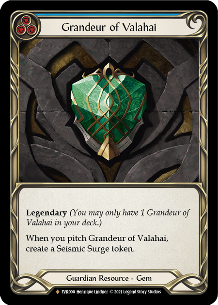Image of the card for Grandeur of Valahai (Blue)