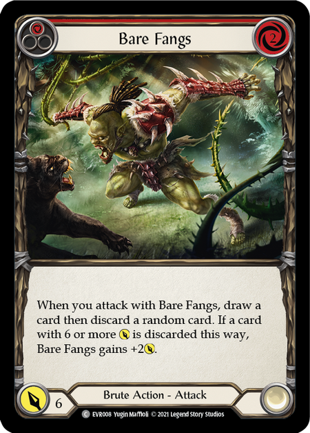 Image of the card for Bare Fangs (Red)