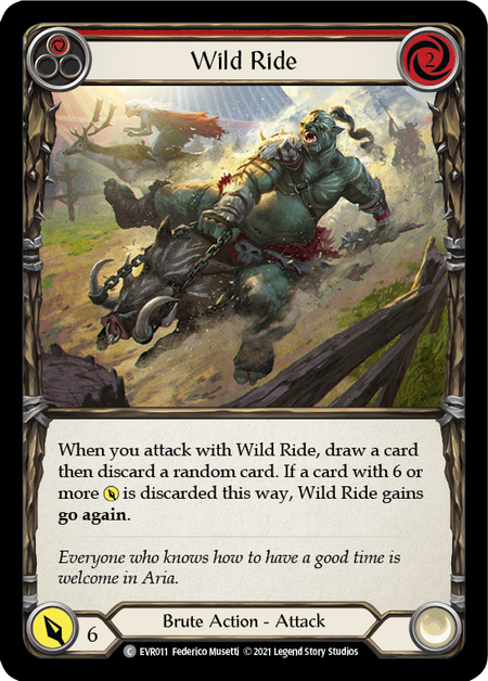 Image of the card for Wild Ride (Red)