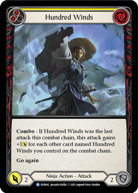 Card image of Hundred Winds (Yellow)