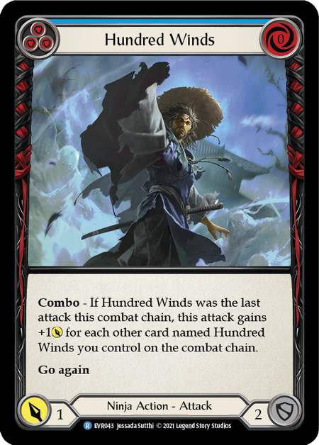 Card image of Hundred Winds (Blue)