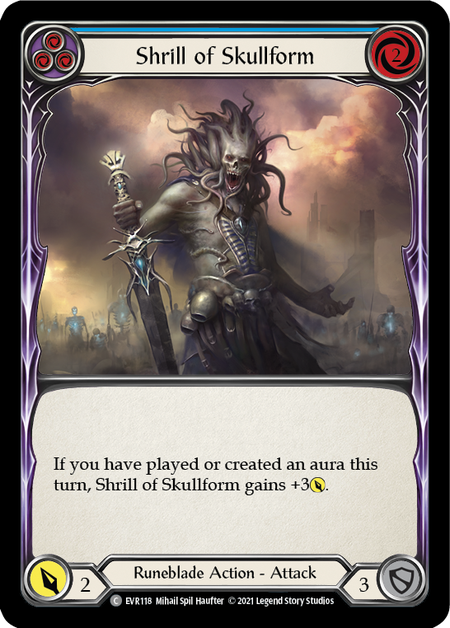 Card image of Shrill of Skullform (Blue)