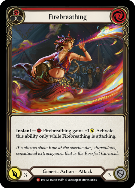 Card image of Firebreathing (Red)