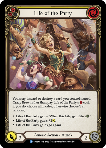 Image of the card for Life of the Party (Yellow)