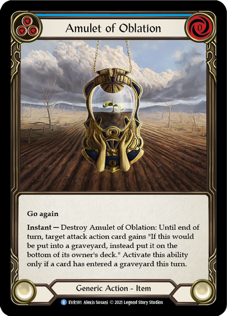 Card image of Amulet of Oblation (Blue)