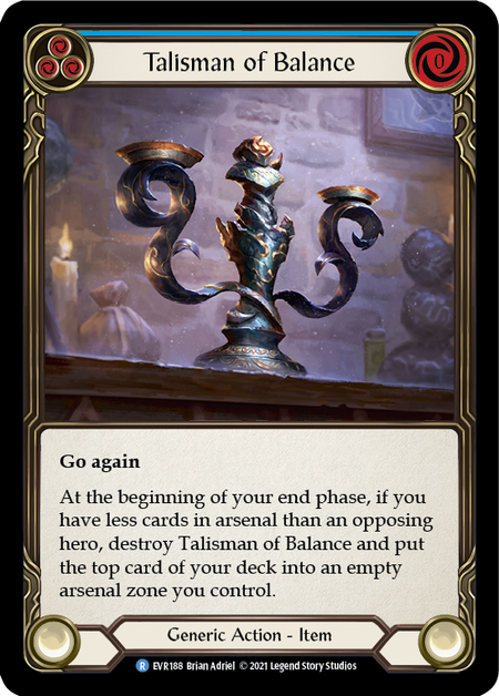 Image of the card for Talisman of Balance (Blue)