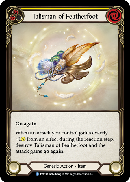 Card image of Talisman of Featherfoot (Yellow)