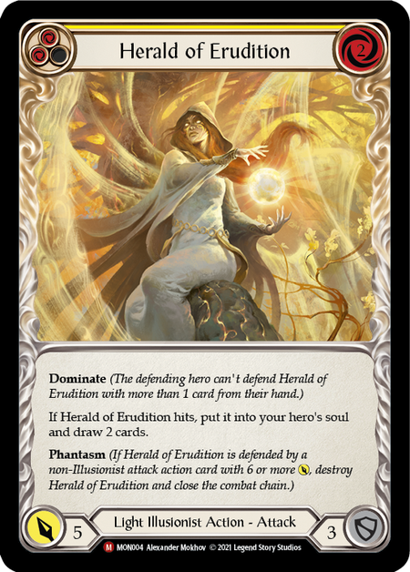 Image of the card for Herald of Erudition (Yellow)