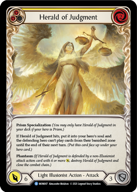 Image of the card for Herald of Judgment (Yellow)