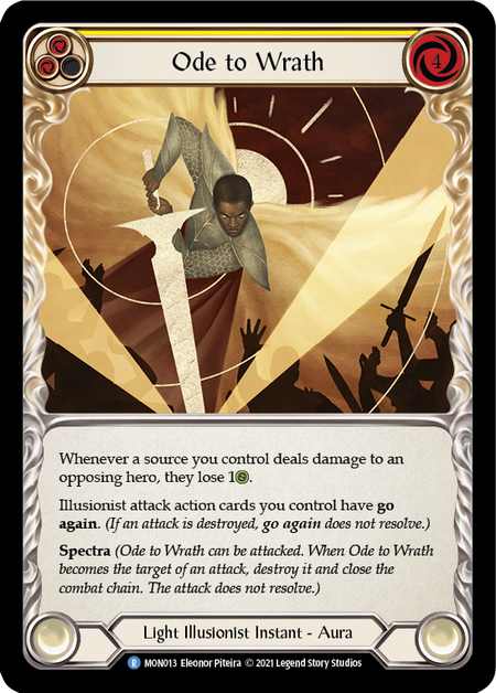 Card image of Ode to Wrath (Yellow)