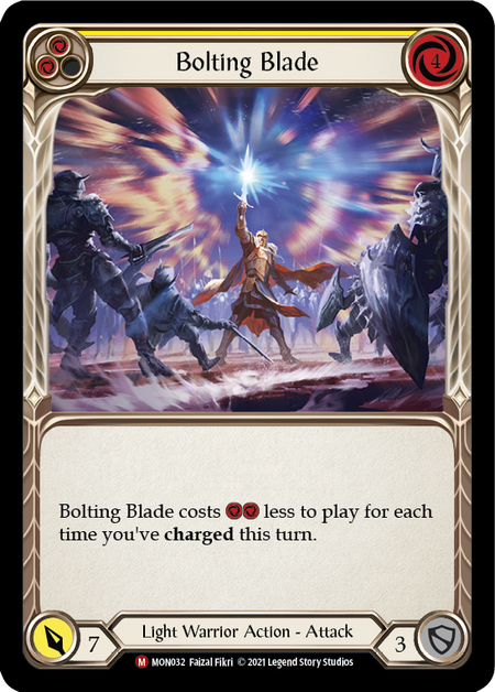 Image of the card for Bolting Blade (Yellow)