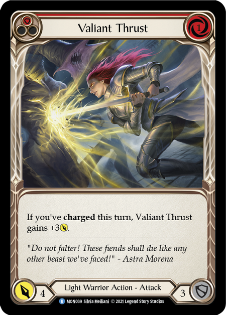 Card image of Valiant Thrust (Red)