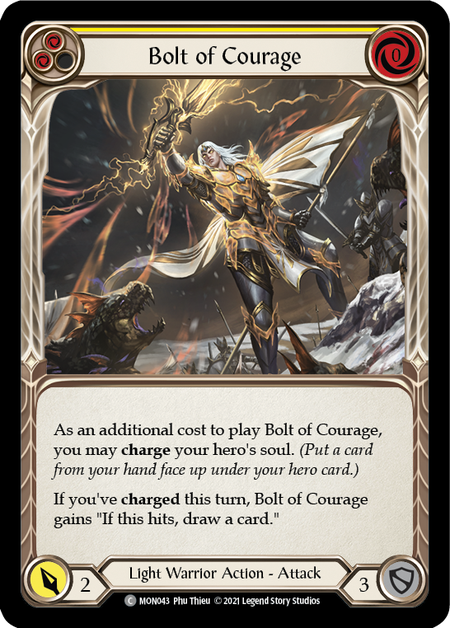 Image of the card for Bolt of Courage (Yellow)