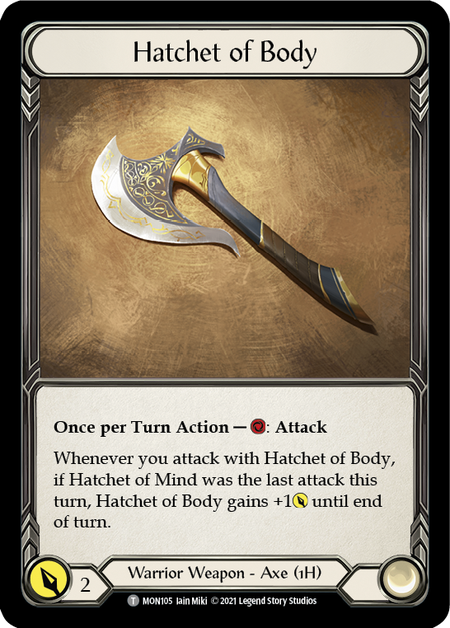 Image of the card for Hatchet of Body