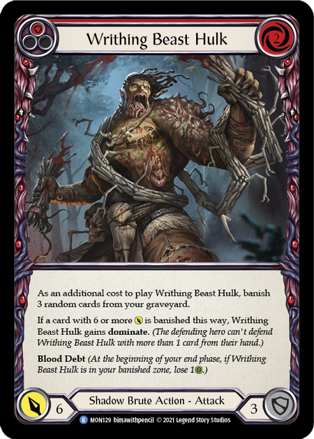 Image of the card for Writhing Beast Hulk (Red)