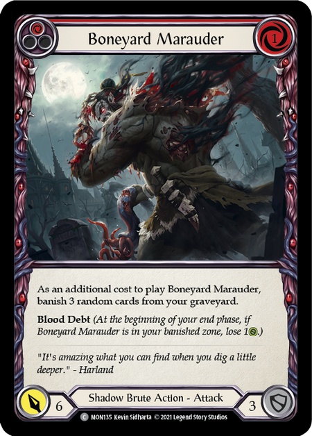 Image of the card for Boneyard Marauder (Red)