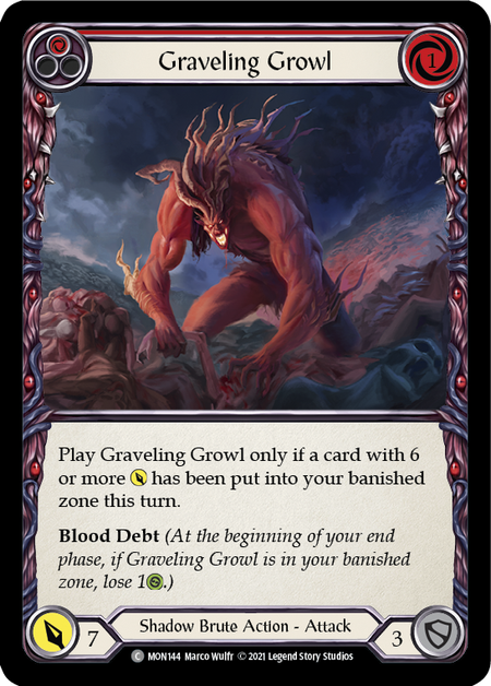 Image of the card for Graveling Growl (Red)