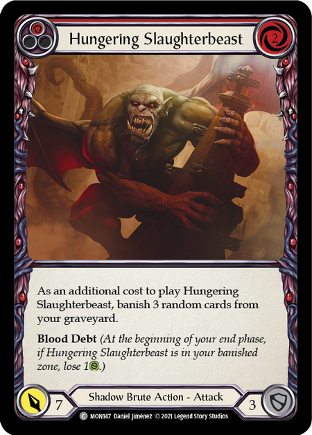 Image of the card for Hungering Slaughterbeast (Red)