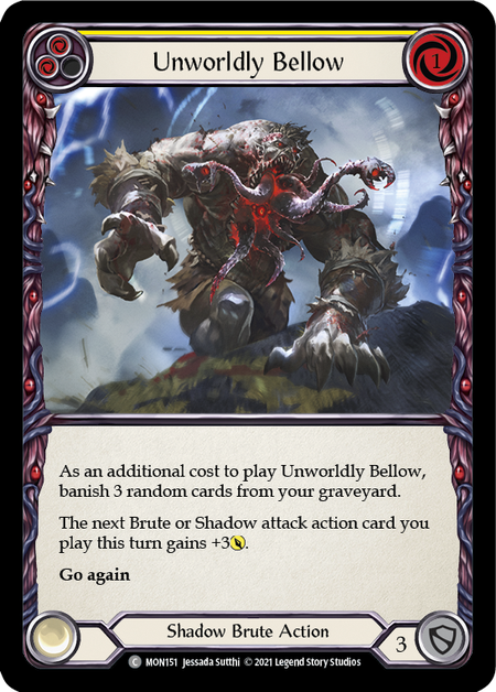 Image of the card for Unworldly Bellow (Yellow)