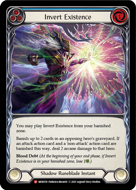 Image of the card for Invert Existence (Blue)