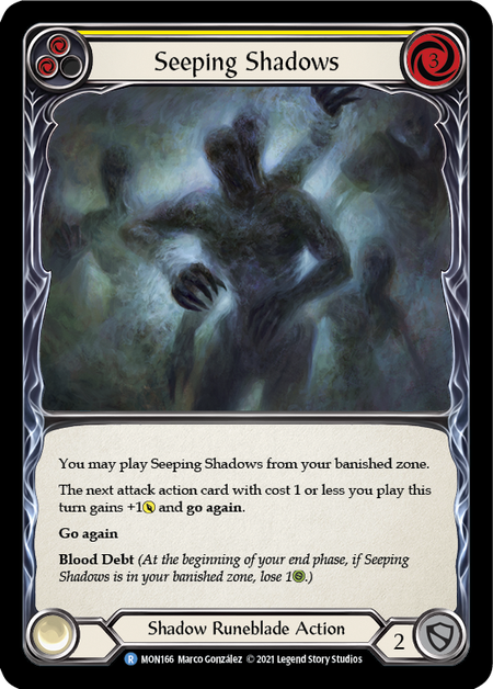 Image of the card for Seeping Shadows (Yellow)