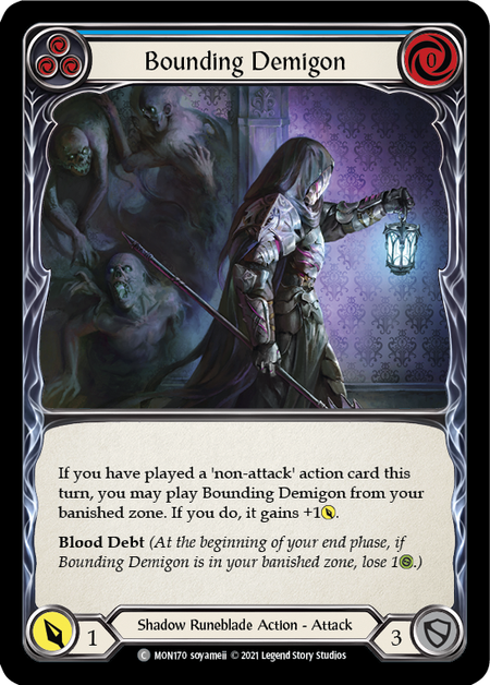 Image of the card for Bounding Demigon (Blue)
