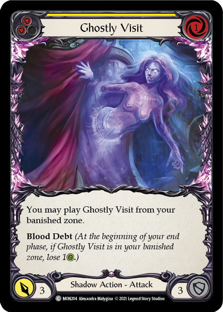 Image of the card for Ghostly Visit (Yellow)