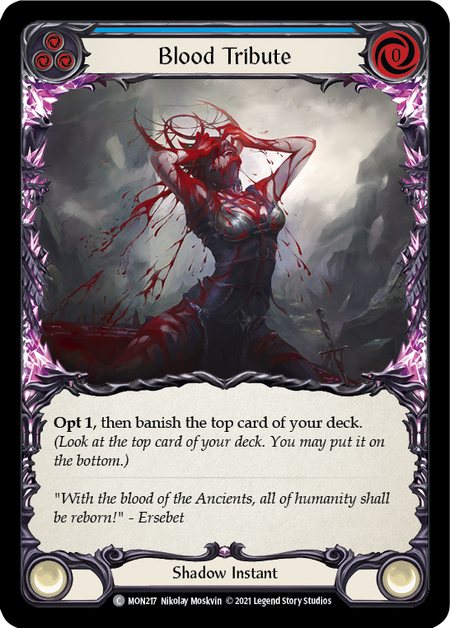 Image of the card for Blood Tribute (Blue)