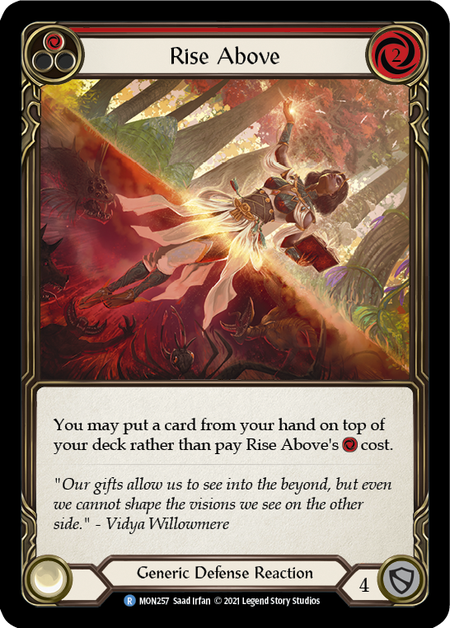 Image of the card for Rise Above (Red)