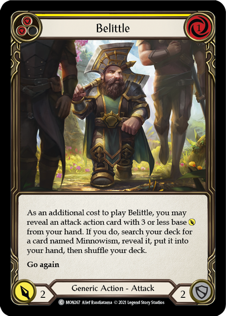 Image of the card for Belittle (Yellow)