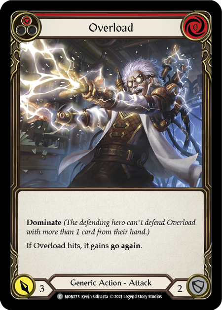 Image of the card for Overload (Red)