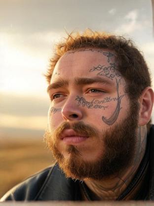 Post Malone — celebrity look-alike to Ramy Youssef